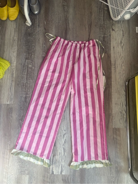 Lisa Says Gah Pants - Lisa Says Gah Arden Rose Striped  Pants with Ruffle